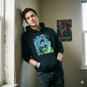 Lady Gaga Enigma Black Graphic Hoodie Size Small Concert Tour Merch Pop